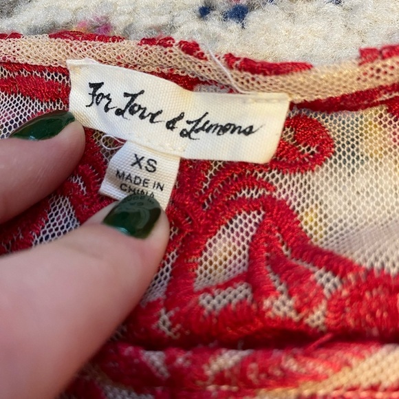 For Love And Lemon Temecula Embroidered Mini Dress Size XS - Picture 7 of 10